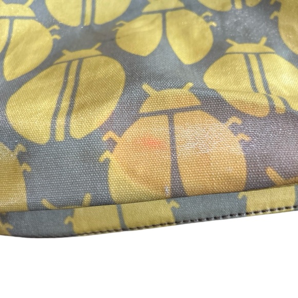 Fossil Key-Per Leather & Coated Canvas Ladybug Print Tote Shoulder Bag - Picture 3 of 12